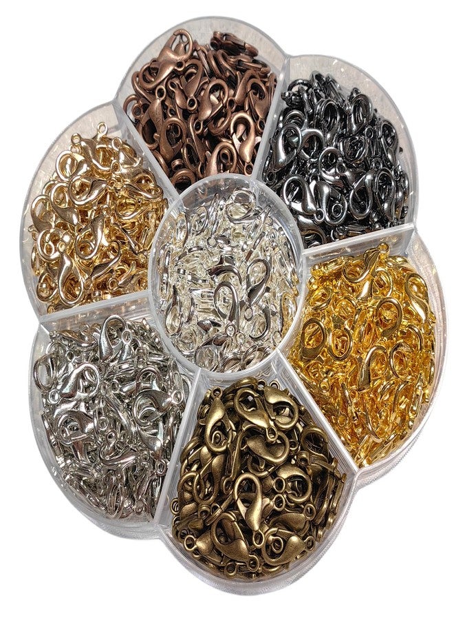 Chenkou Craft 1 Box Around 560pcs 7 Colors Lobster Clasp Jewelry Making Repairing (12X7mm) - Image 1
