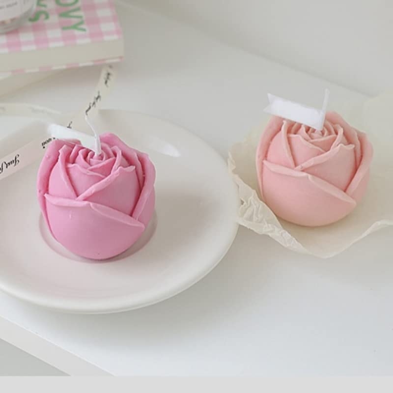 SlowlyTalk Candle Molds - Silicone Mold for Candles Making, DIY 3D Moulds for Soy Wax, Beeswax, Scented Candle, Valentine's Day Gifts (Rose 2.5 Inch) - Image 2