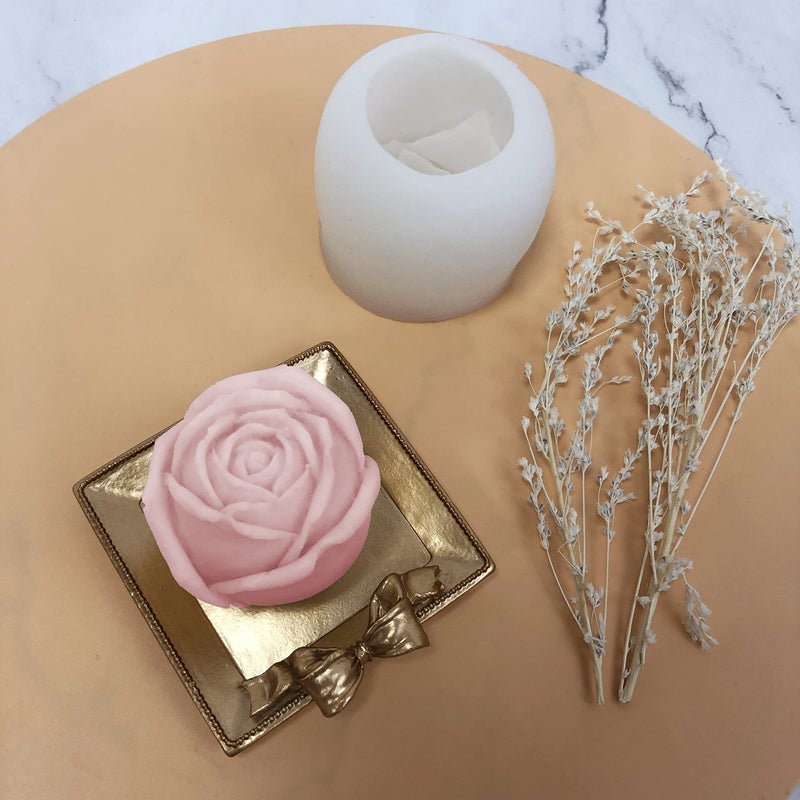 SlowlyTalk Candle Molds - Silicone Mold for Candles Making, DIY 3D Moulds for Soy Wax, Beeswax, Scented Candle, Valentine's Day Gifts (Rose 2.5 Inch) - Image 3