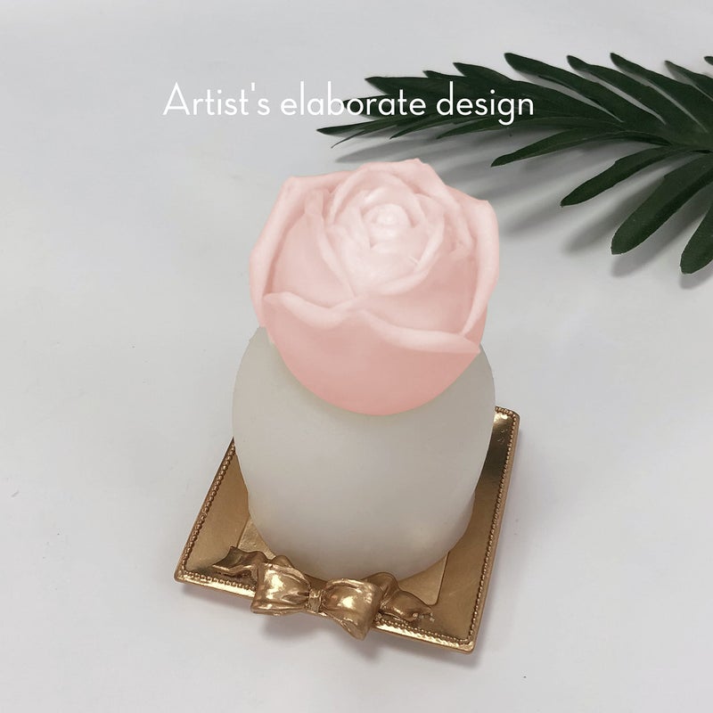 SlowlyTalk Candle Molds - Silicone Mold for Candles Making, DIY 3D Moulds for Soy Wax, Beeswax, Scented Candle, Valentine's Day Gifts (Rose 2.5 Inch) - Image 5