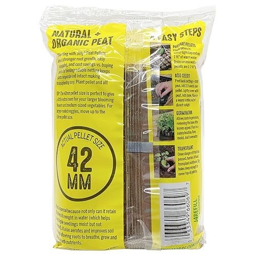 Jiffy Plant Starter Pellets - Compact Organic Seedling Peat Pellets Refill - 42mm, 5 Pack, Peat Soil - Image 2