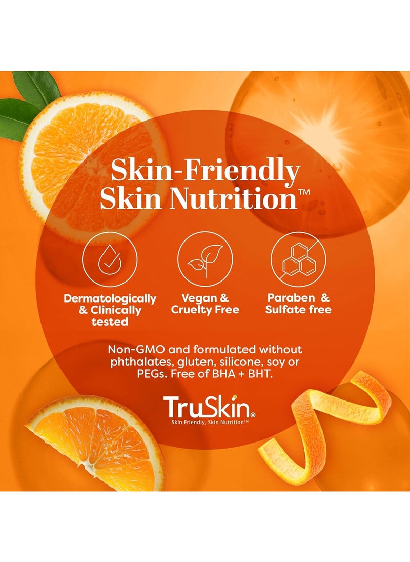TruSkin TruSkin Vitamin C Serum For Face – Anti Aging Formula with Vitamin C, Hyaluronic Acid, Vitamin E – Brightening Serum – Improve Appearance of Dark Spots, Tone, Fine Lines & Wrinkles, 1 Fl Oz  - Image 4
