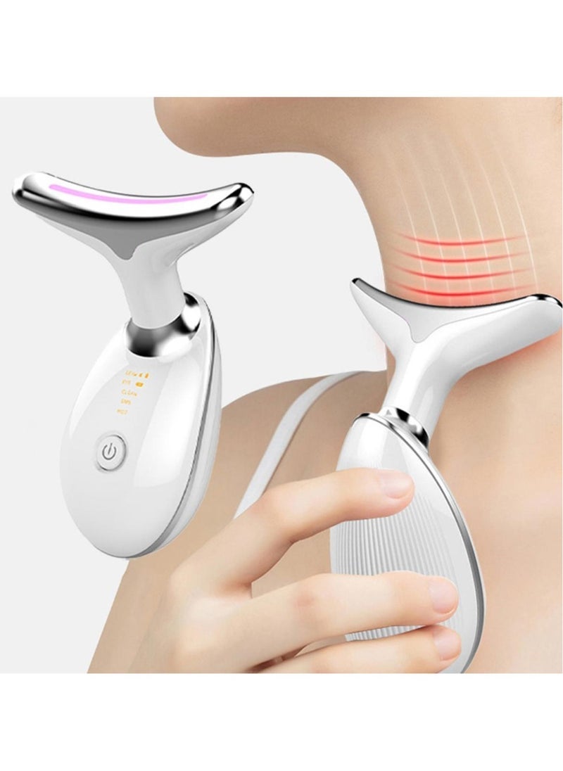ELTRAZONE 1PC Lifting And Tightening Household Electric Massage Beauty Instrument – Advanced Neck & Face Skin Care Device For Wrinkle Removal, Anti-Aging, Firming, Skin Rejuvenation, Blood Circulation Boost – Rechargeable, Portable & Easy To Use – White  - Image 3