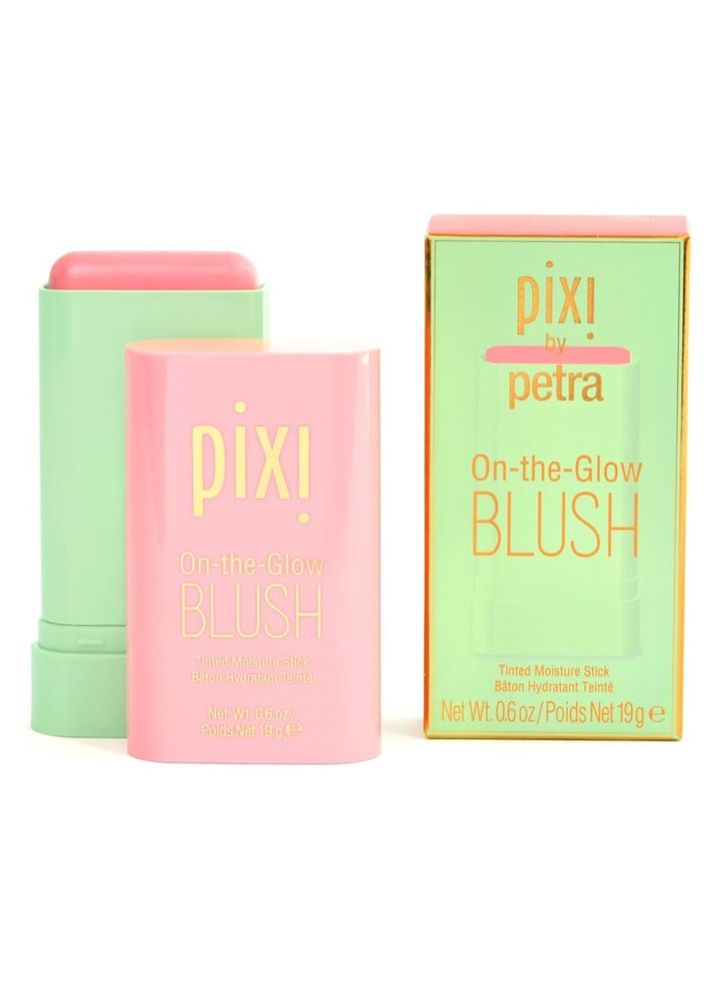 pixi beauty On-the-Glow Blush, Tinted Moisture Stick Baton Hydrating Tinted, Moisture Blush Stick with Ginseng, Aloe Vera & Fruit Extracts, for Cheeks & Lips, 19g / 0.6oz (Fleur) - Image 3