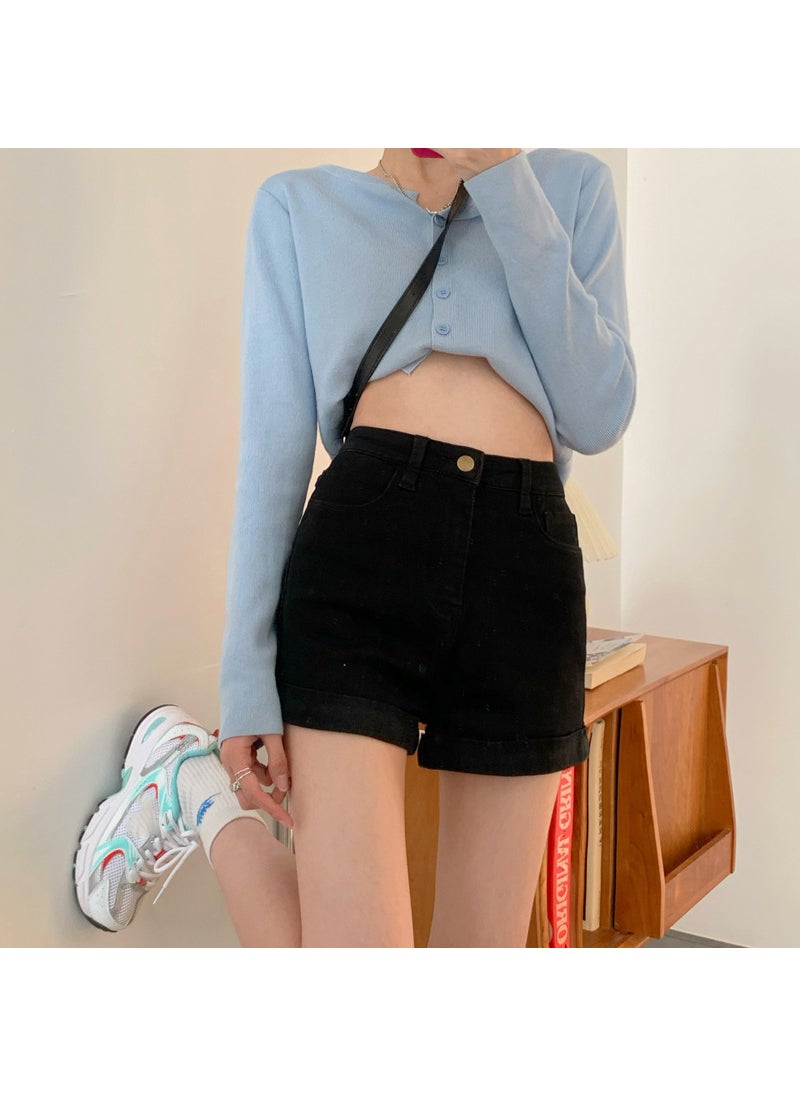 Summer Denim Shorts Women High Waist Slim Fit Creamy-white - pzsku/Z9FBE2E420AA4DF33B8F1Z/45/_/1732185792/5c90192c-60fc-4703-bc10-0fe0568b2be8