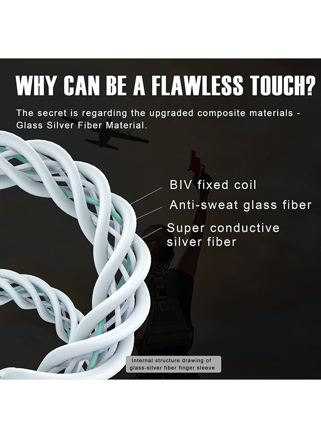 بوفان 4PCS من قفازات الألعاب المحمولة، الهوائيات فائقة الحساسية، التشغيل السلس، امتصاص العرق، عديم الرائحة، قابلة للتنفس، أغطية أصابع سلسة للعب بج والعديد من الألعاب الأخرى - Image 5