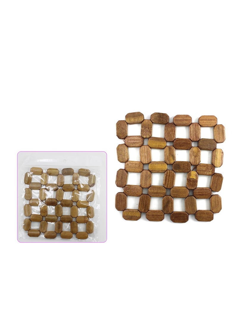 AL QADAH - Bamboo Square Tableware 16x16cm Eco-Friendly Elegance for Your Dining Experience - Image 1