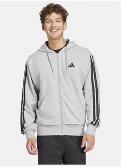 Adidas Essentials 3-Stripes French Terry Full-Zip Hoodie  - Image 1