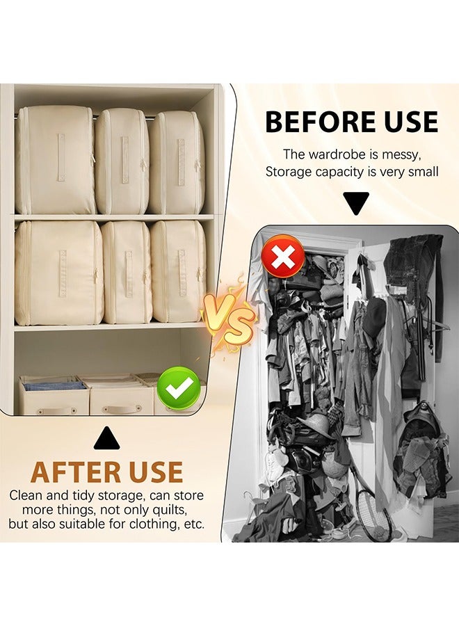 Packing Cube, clothes organizer, Ultra Space Saving Self Compression Organizer, Heavy Duty Moving Bags, Storage Tote, Self Compressing Moving Clothes Organizer Bags for Comforters, Clothes, Bedding, Blankets  - Image 4