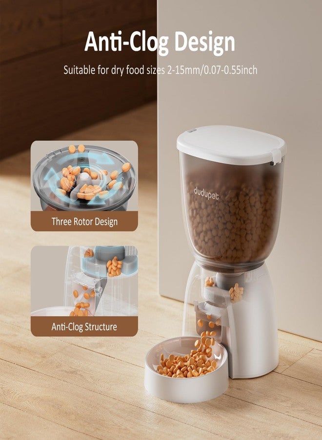 DUDUPET Automatic Cat Feeder with WiFi, App Control Automatic Pet Feeder, 5L Cat Food Dispenser Remote Feeding,10 Meals Programmable 1-15 Portion Control with Stainless Steel, Auto Dog Feeders Dry Food Only - Image 5