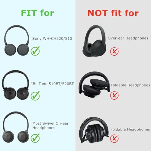 VERTUS Headphone Carrying Hard Storage Bag Case Cover Compatible for Skullcandy Hesh ANC, Crusher Evo, Bose QC45 QC35 II, Sony WH-CH520, 510, 710, 720NC, JBL Tune 510BT, Black - Image 3