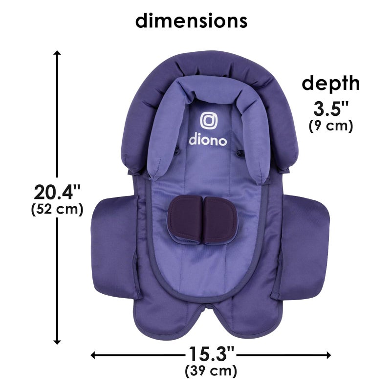 Diono Cuddle Soft 2-in-1 Head Support, Comforting Head and Body Support for Babies, Converts depending on Infants Size, Purple Wildberry - Image 2