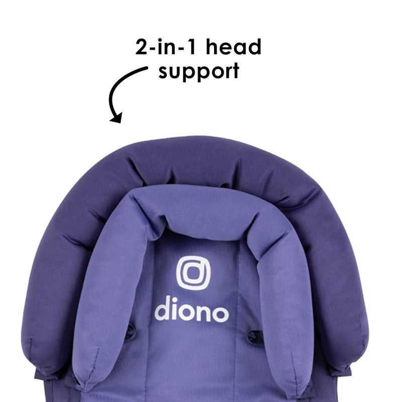 Diono Cuddle Soft 2-in-1 Head Support, Comforting Head and Body Support for Babies, Converts depending on Infants Size, Purple Wildberry - Image 4