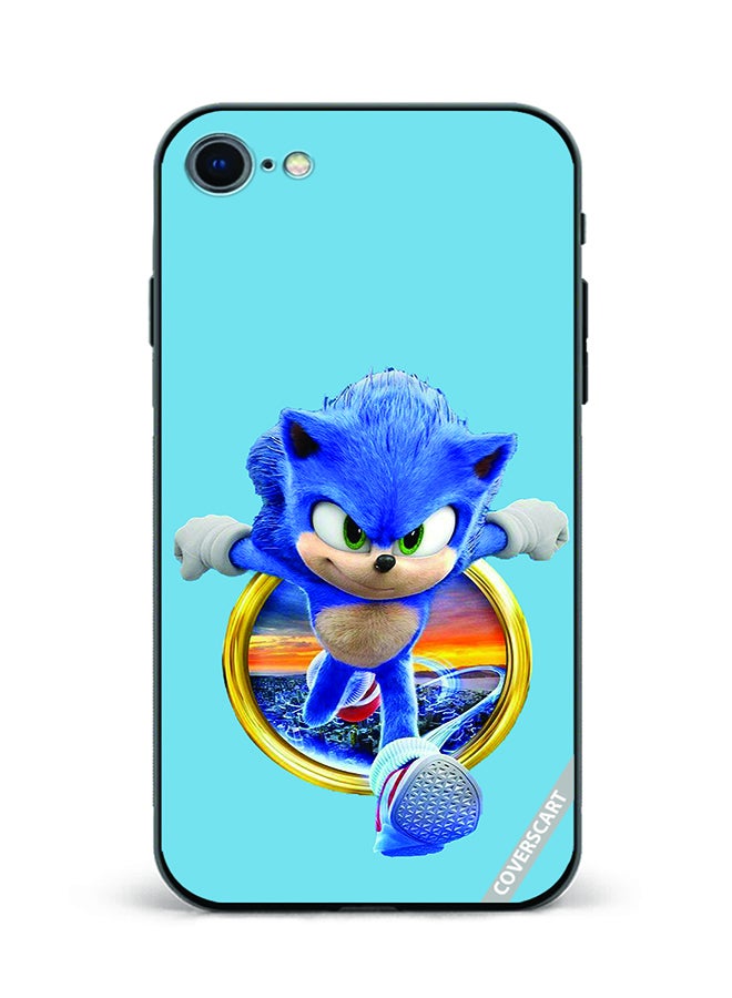 COVERSCART Protective Case Cover For Apple iPhone SE 2022 Sonic The Hedgehog Design Blue