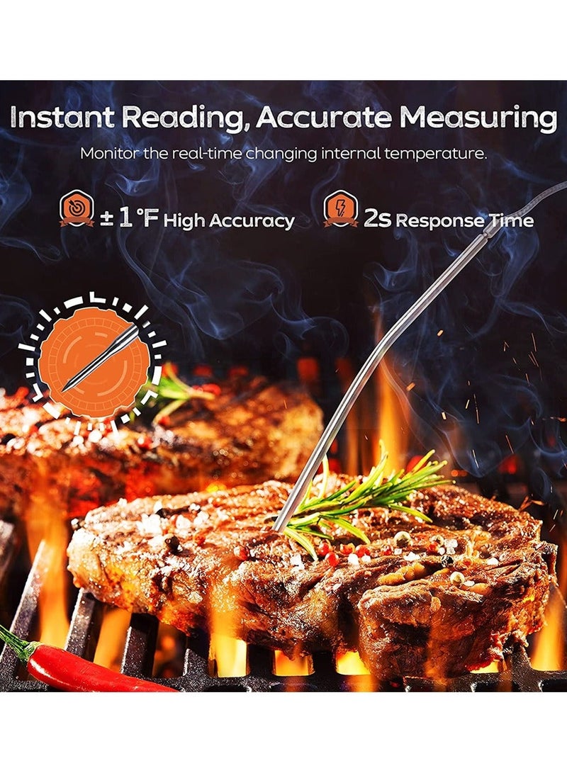 Y&D Digital Meat Thermometer for Cooking, Upgraded Touchscreen Large Display Instant Read Food with Backlight, Long Probe, Kitchen Timer, Cooking Oven, BBQ - Image 2