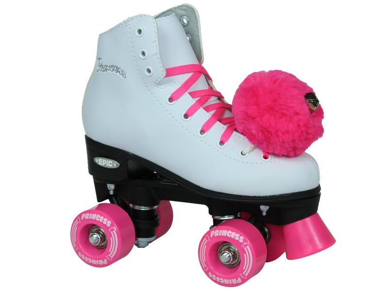 Epic Skates Pink Princess Girls Quad Roller Skates, White, Youth 3,PnkPncs03 - Image 1