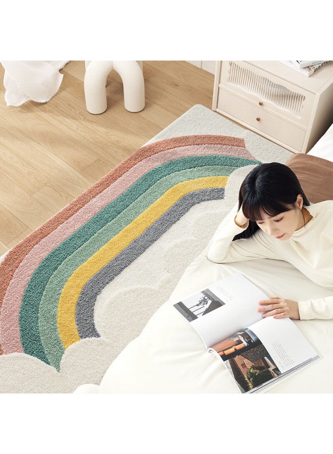 Dajiang Bedside Rug, Bedroom Long Strip Carpet, Room Thickened Bed Mat, 60x180cm, Hongyun Qingwu