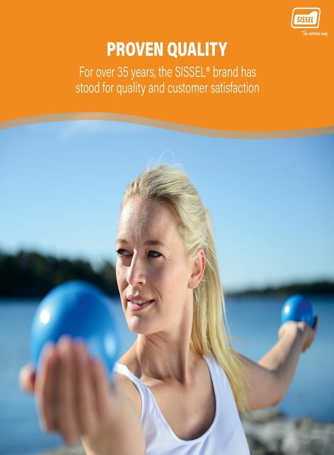 SISSEL Pilates Toning Ball Set of 2, 1 lb Each | Optimal Addition for Balance & Strength | Versatile Training for Arms, Shoulders & Upper Body | Compact & Effective | Color: Blue - Image 3