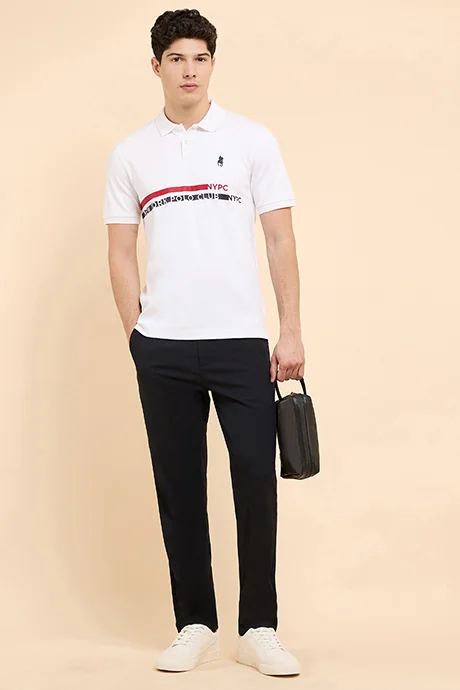 R&b Printed Polo T-Shirt with Short Sleeves