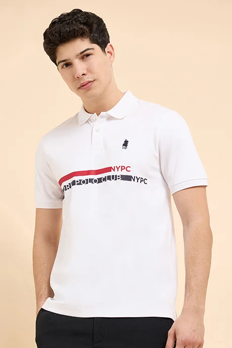 R&b Printed Polo T-Shirt with Short Sleeves