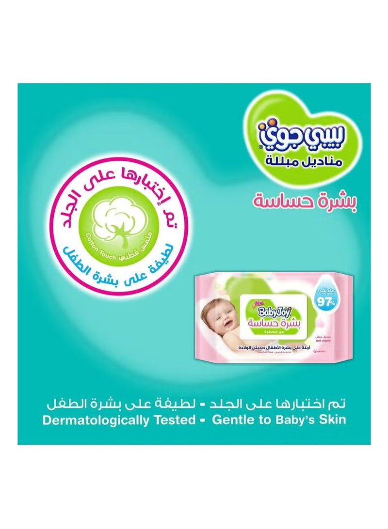 Baby Joy Sensitive Skin Wet Wipes, Unscented - 48 Wipes - Image 4