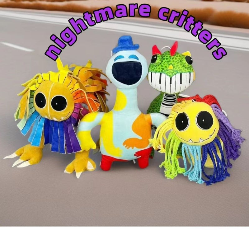 Plush Animal Toy Figures - Dinosaur, Lion, and Monster - Image 1