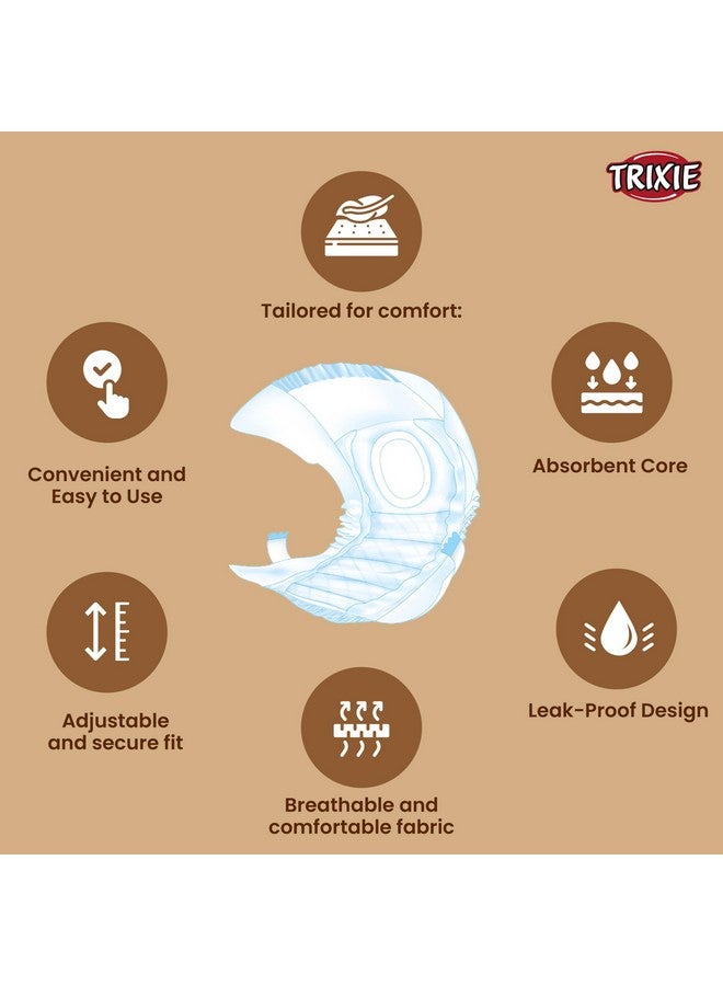 Trixie Disposable Diapers For Female Dogs, Designed For Dogs In The Season To Prevent Staining Of Carpets & Other Fabrics, Highly Absorbent And Easy To Use - Xs-S: 20-28 Cm, 12 Pcs - Image 4