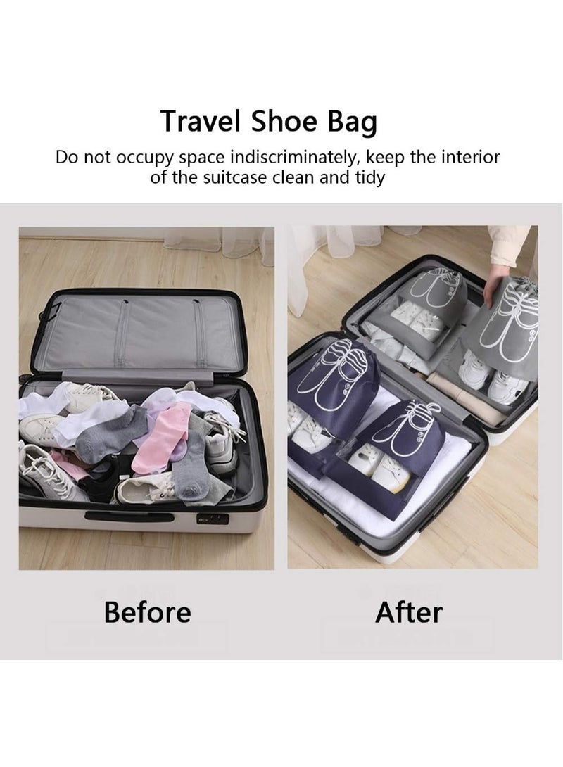 Dustproof Waterproof Shoe Storage Bags Pack of 5 – Large Foldable Organizer with Clear Window & Drawstring – Multi-Purpose Travel Storage for Shoes, Clothes & Daily Essentials - Image 4