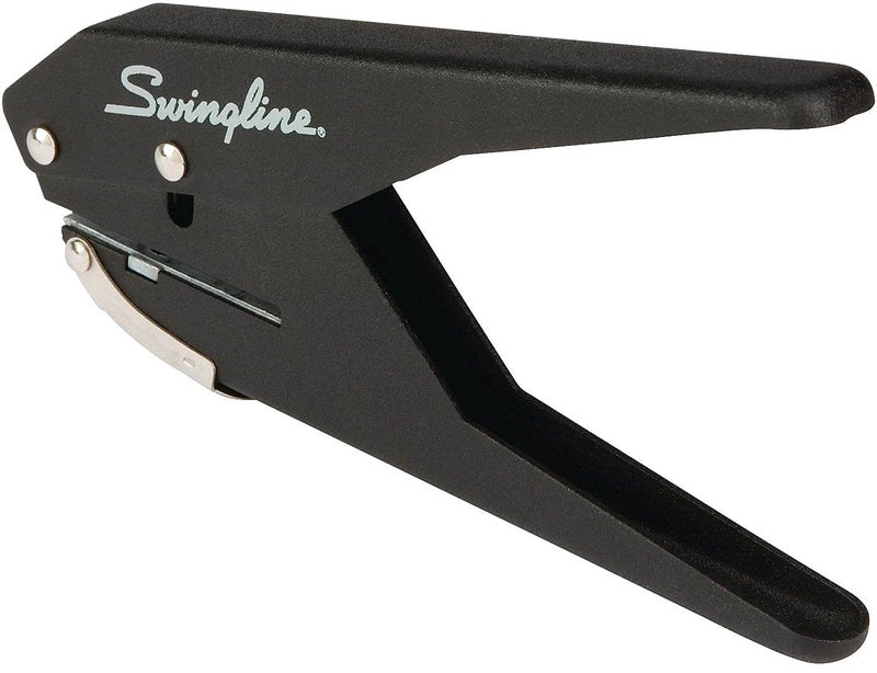 Swingline 1 Hole Punch, 20 Sheet Capacity Hole Puncher, Low Force Plier Paper Punch, Black & Silver (74017) - Image 3