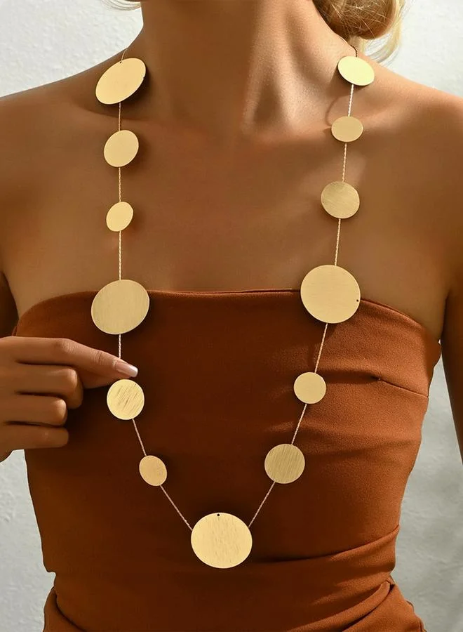 Take Two Take Two Trail Hammered Coin Long Necklace