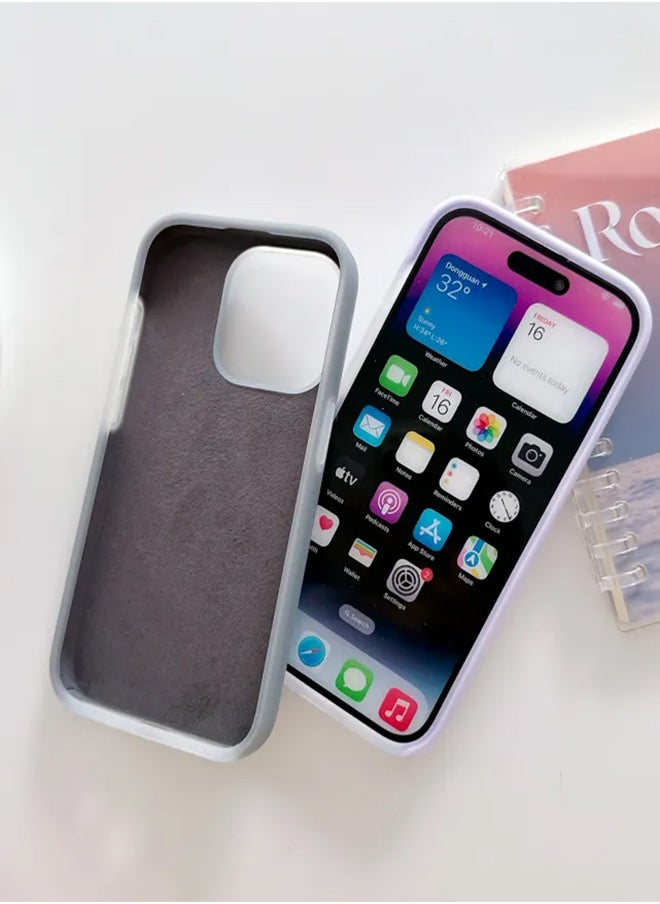 ماركة غير محددة جراب سيليكون مبطن من الداخل لهاتف iPhone 12/12 Pro، جراب أيفون مصنوع من السيليكون المطاطي الناعم ومبطن من الداخل لحماية هاتف من الخدوش لهاتف أيفون 12/12 برو - رمادي غامق  - Image 5