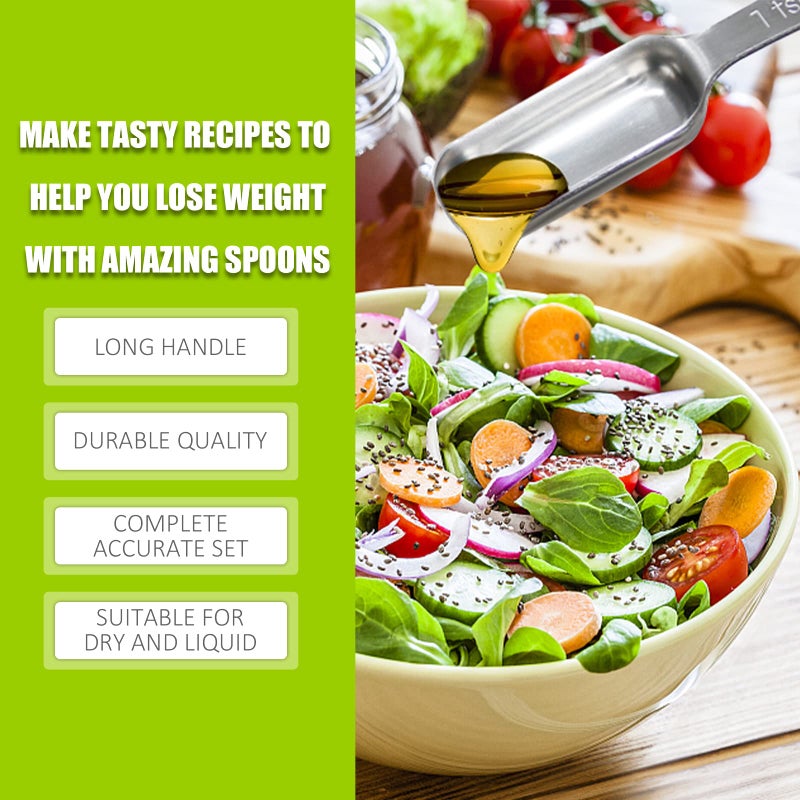 BERYLER بيريلر 1 قطعة 1/2 ملعقة صغيرة (2.5 مل) ملعقة قياس واحدة فردية من الفولاذ المقاوم للصدأ مقبض طويل قياس ملعقة كبيرة فقط - Image 5