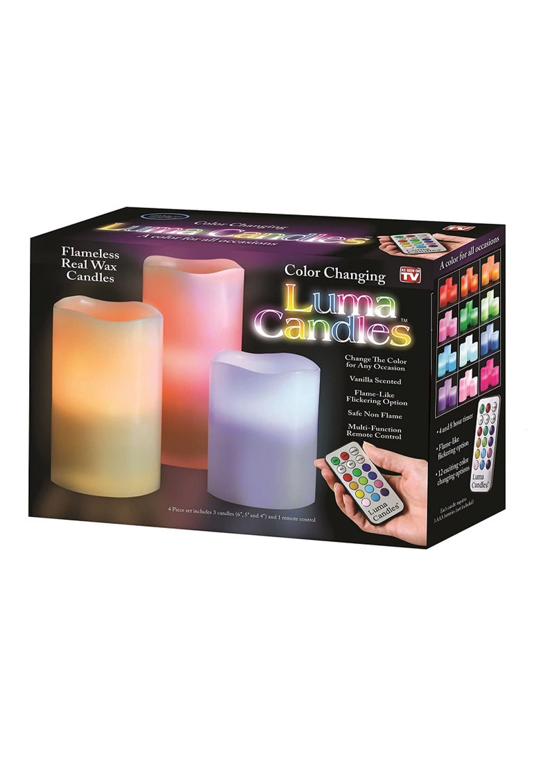 Luma candle without flame 12 changing colors with remote control - Image 1