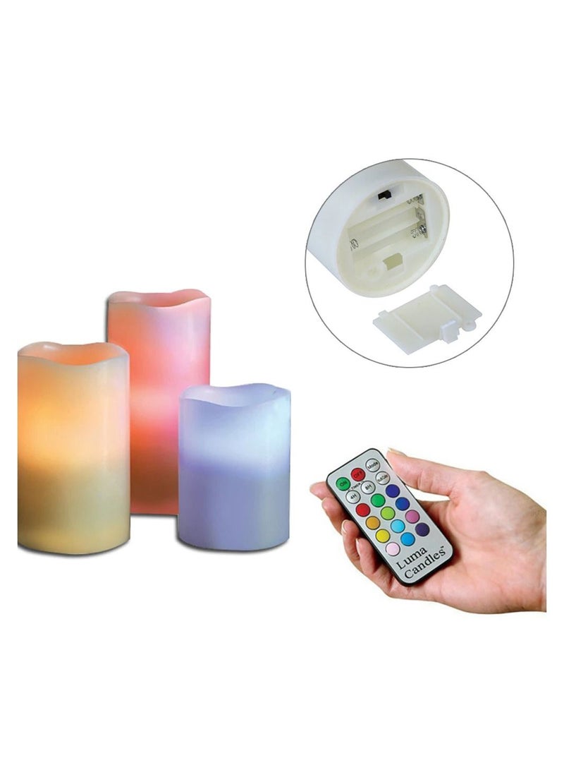 Luma candle without flame 12 changing colors with remote control - Image 4