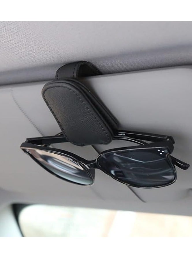 Generic Car Sunglasses Frames, Magnetic Leather Glasses, Car Glasses Hanging Clips, Ticket Business Card Holders, Car Sun Visor Accessories  - Image 1