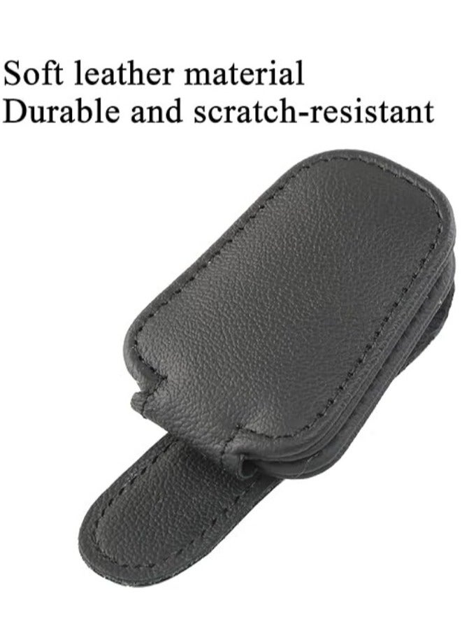 Generic Car Sunglasses Frames, Magnetic Leather Glasses, Car Glasses Hanging Clips, Ticket Business Card Holders, Car Sun Visor Accessories  - Image 3