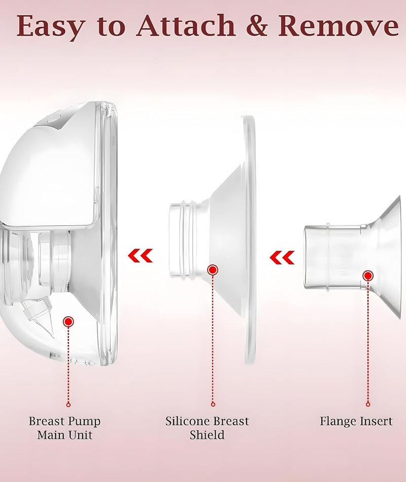 squishy 12 قطعة مجموعة إدخال فلانج مضخة الثدي، مجموعة إدخال متوافقة مع معظم مضخات الثدي ومسطرة قياس الحلمة، مثالية للأمهات الجدد، ملحقات الرضاعة اليومية - Image 2