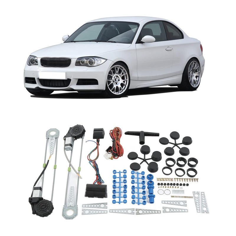 كلاراكو طقم تحويل منظم رفع نافذة السيارة الكهربائية العالمي، طقم تحويل منظم رفع نافذة السيارة الكهربائية مع مفاتيح وأسلاك ومعدات لسيارة بيك آب ذات بابين وسيارة دفع رباعي وشاحنة فان - Image 3