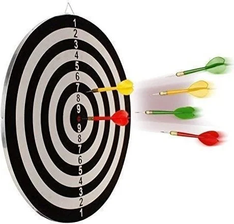 Faial Dartboard Set 15 Inch Large Medium Double Sided Dartboard Game Set
