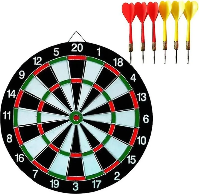 Faial Dartboard Set 15 Inch Large Medium Double Sided Dartboard Game Set