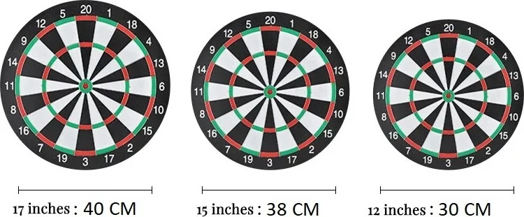 Faial Dartboard Set 15 Inch Large Medium Double Sided Dartboard Game Set