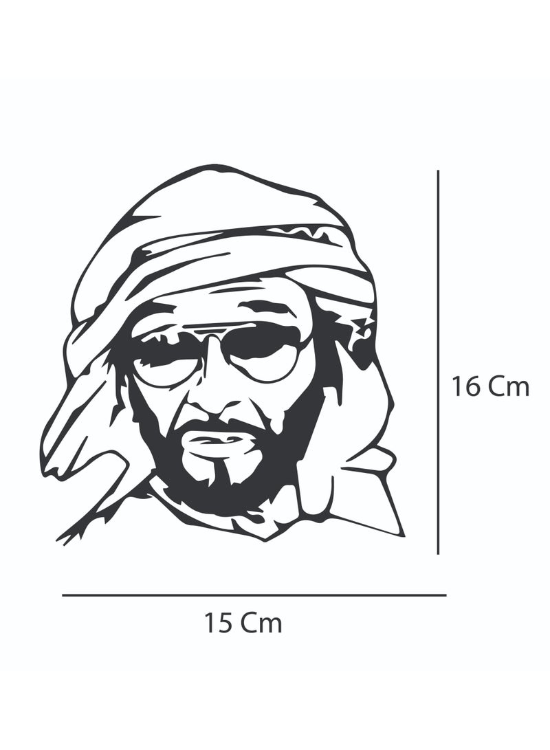 Acnor "Sheikh Zayed Car Decal Sticker – UAE National Day Vinyl Sticker for Cars, Laptops & Home Décor" - Image 1