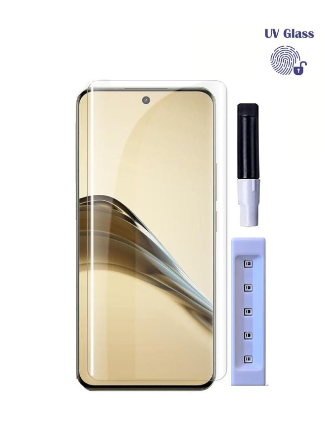 UV Liquid Glue Full Coverage Tempered Glass Screen Protector For Realme 14 Pro - Clear - Image 1