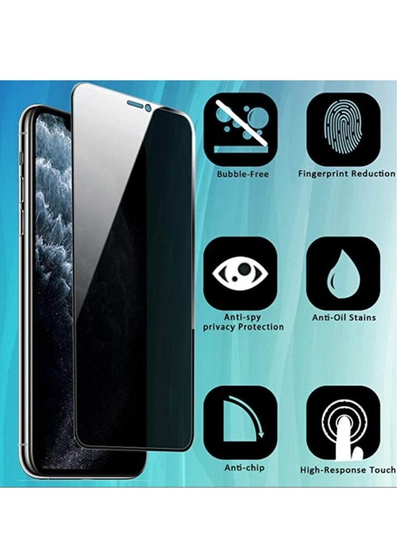 Raxoom Privacy Screen Protector for iPhone Xr, Anti Spy 5D Tempered Glass,Anti Scratch,Full Coverage,Case Friendly - Image 3