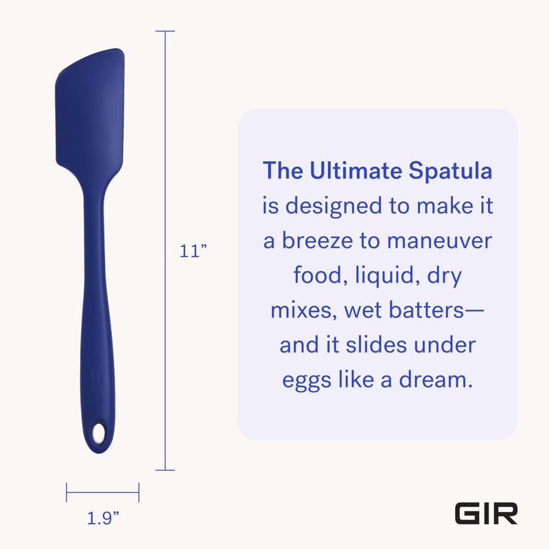 GIR: Get It Right Silicone Kitchen Spatula - Non-toxic Cooking Utensils for Nonstick Cookware, Cooking and Baking, Ultimate - 11IN - Navy - Image 3