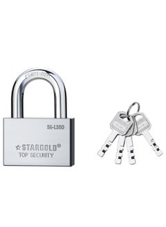 Stargold Padlock 60MM Iron Brass Body With 4 Keys  - Image 1