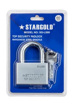 Stargold Padlock 60MM Iron Brass Body With 4 Keys  - Image 2