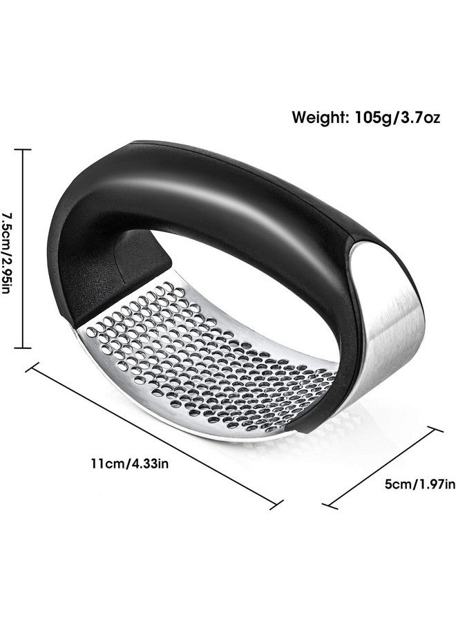 ZEVON® Garlic Press - Garlic Press Stainless Steel - Garlic Chopper - Garlic Crusher - Garlic Mincer- Garlic Peeler Manual, Curve Fruit Vegetable Tools Kitchen Gadgets (Random Colour) - Image 2