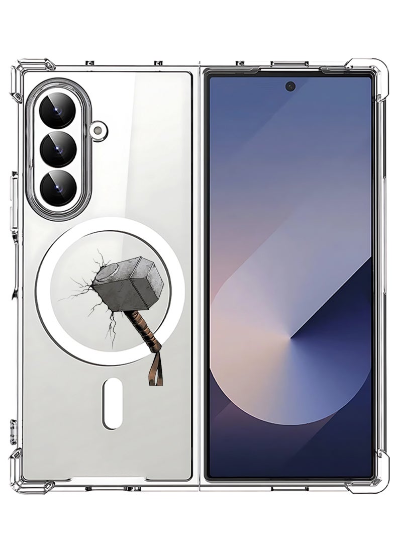 Theodor Magnetic Case for Samsung Galaxy Z Fold 7 Compatible with MagSafe Wireless Charging, Shockproof Phone Bumper Cover Hammer - Image 1