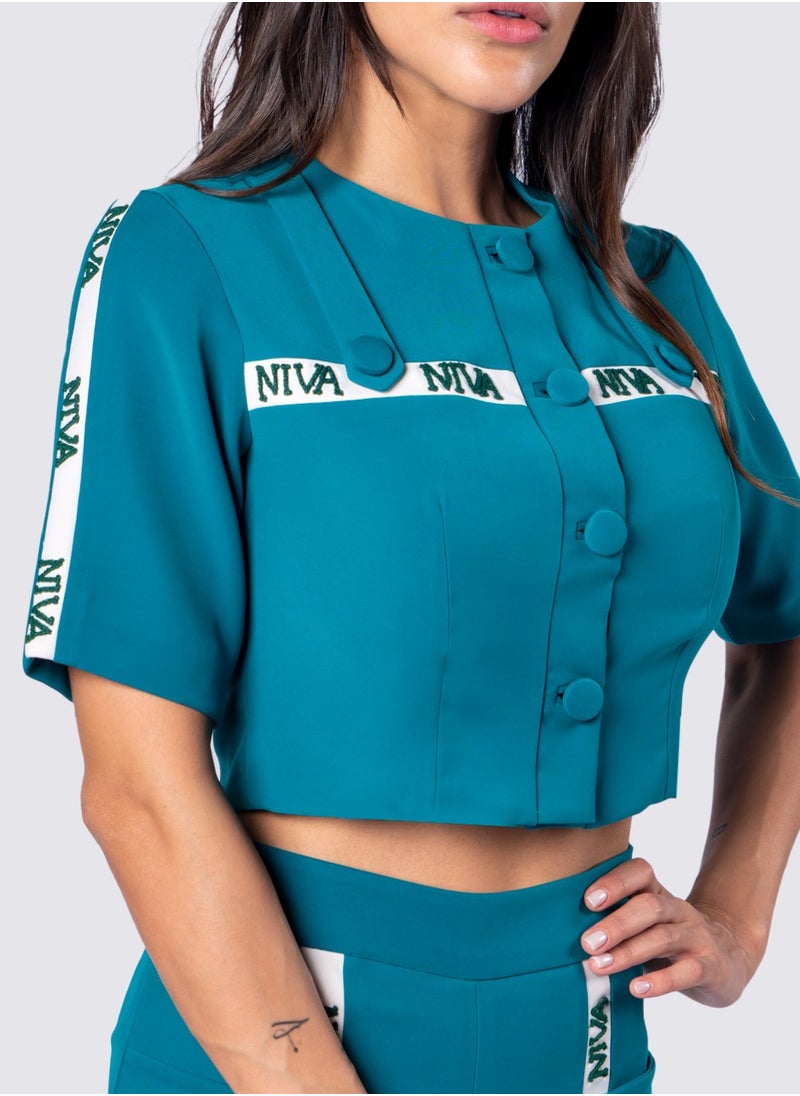 NIVA FASHION HOUSE Niva Embellished Crop Top  - Image 3